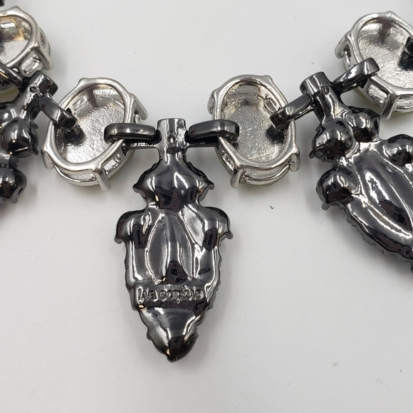 Lia Sophia Statement Necklace Pale Yellow Beads Crystal Gemstone - Picture 9 of 11